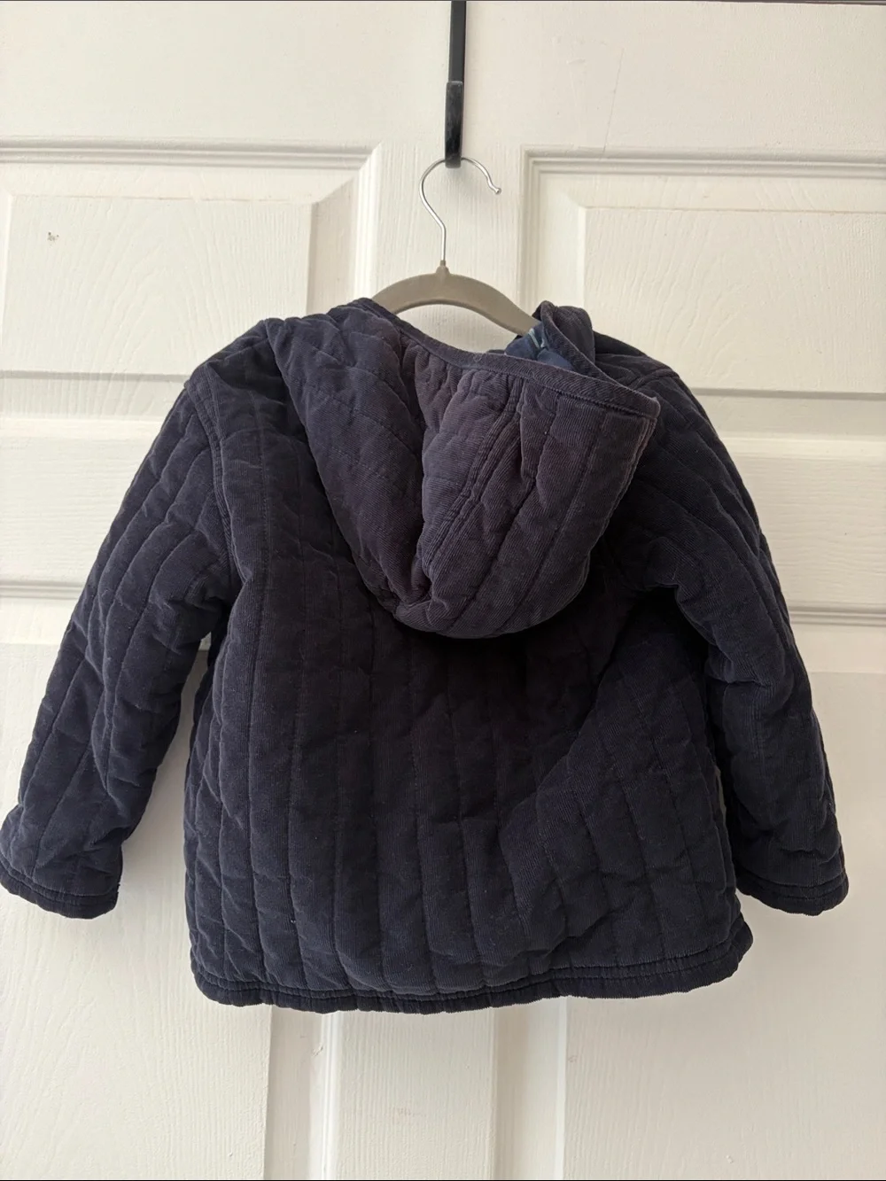 OshKosh B'gosh Navy Quilted Hooded Button-Front jacket